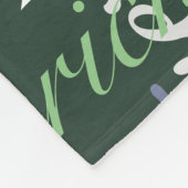 Modern Dark Green Long Name Repeating Pattern Fleecedecke (Ecke)