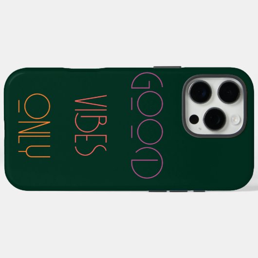Modern Dark Green Monogram Initials Contemporary C Case-Mate iPhone Hülle (Rückseite (Horizontal))