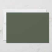 Modern Dark Green Script Flat Note Card Mitteilungskarte (Rückseite)