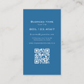 Modern Dark Grey & Blue Watercolor Swirl Visitenkarte (Rückseite)
