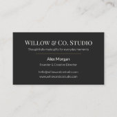 Modern Dark Small Visitenkarte (Vorderseite)