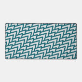 Modern Dark Teal Geometric Pattern on Light Gray Schreibtischunterlage (Vorderseite)
