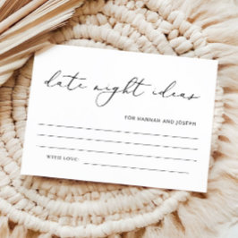 Modern Date Night Ideas Brautparty Game Card Begleitkarte