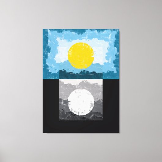 Modern Day and Night Abstract  Leinwanddruck (Vorderseite)