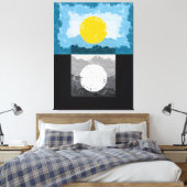 Modern Day and Night Abstract  Leinwanddruck (Insitu (Schlafzimmer))