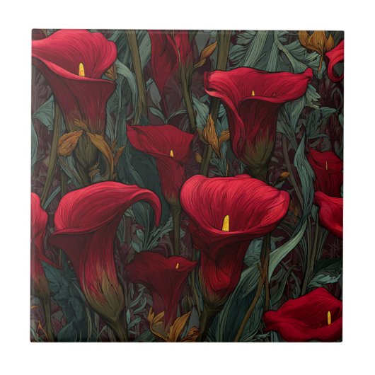 Modern Decorative Calle Lilies Tiles For Kitchen Fliese (Vorderseite)