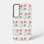 Modern Decorative Flowers Pattern Samsung Galaxy Hülle (Rückseite)