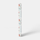 Modern Decorative Flowers Pattern Samsung Galaxy Hülle (Linke Seite)