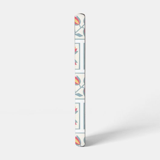 Modern Decorative Flowers Pattern Samsung Galaxy Hülle (Linke Seite)