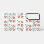 Modern Decorative Flowers Pattern Samsung Galaxy Hülle (Rückseite (Horizontal))