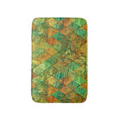 Modern Decorative Geometric Stained Glass Badematte (Vorderseite Vertikal)