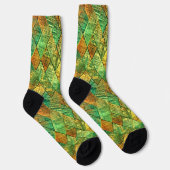 Modern Decorative Geometric Stained Glass Socken (Rechts)
