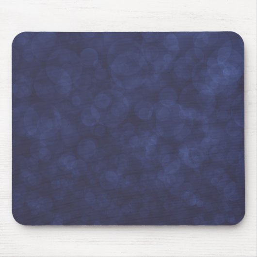 Modern Deep Blue Bokeh Mousepad (Vorne)
