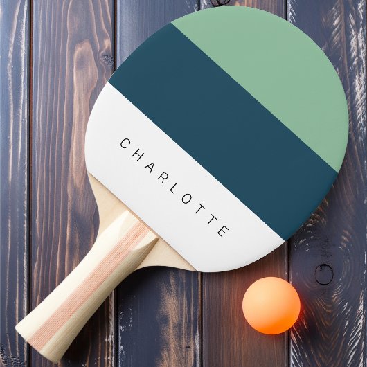 Modern Deep Blue Drei-Tone mit Namen Tischtennis Schläger
