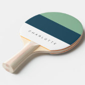Modern Deep Blue Drei-Tone mit Namen Tischtennis Schläger (Vorderseite)