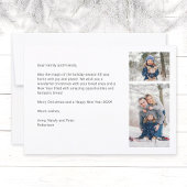 Modern Deep Blue Family 8 Foto Weihnachtskarte