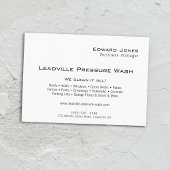 Modern Deep Blue Power Pressure Wash  Visitenkarte