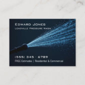 Modern Deep Blue Power Pressure Wash  Visitenkarte (Vorderseite)