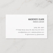 Modern Deep Burgundy Pinstripe & White Visitenkarte (Rückseite)