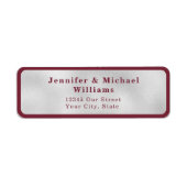 Modern Deep Burgundy Silver Gray Wedding (Vorne)