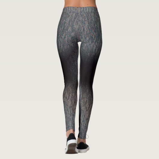 MODERN DEEP Grau Schwarz NIEDLICHE LEGGINGS (Rückseite)