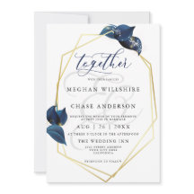 Modern Deep Indigo Blue und Gold Frame