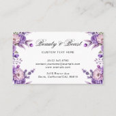 Modern Deep Pink Floral Calling Card with Elegance Telefonnummerkarte (Vorderseite)