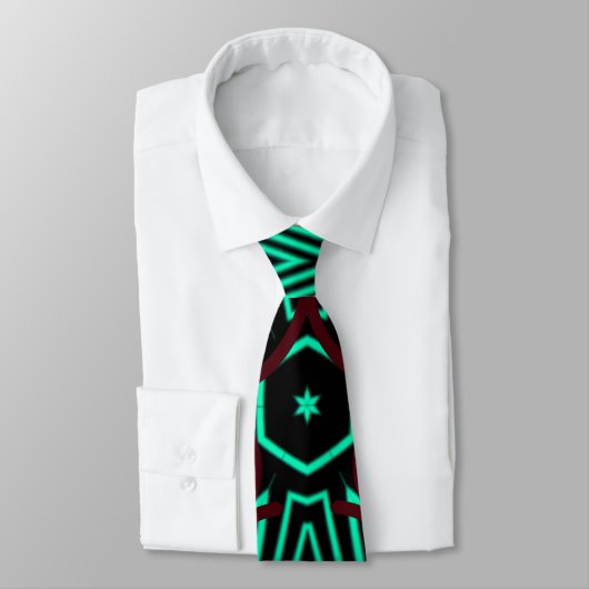 Modern Deep Red Black Green Niedlich Neck Tie Krawatte (Gebunden)