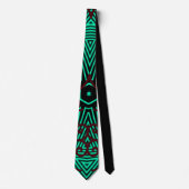 Modern Deep Red Black Green Niedlich Neck Tie Krawatte (Vorderseite)