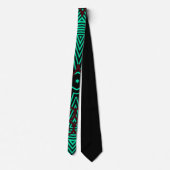Modern Deep Red Black Green Niedlich Neck Tie Krawatte (Rückseite)