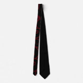 Modern Deep Red Black Niedlich Neck Tie Krawatte (Rückseite)