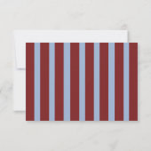 Modern Deep Red Blue QR Code Fancy Wedding RSVP Karte (Rückseite)