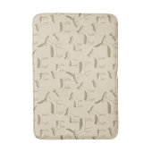Modern Deer Illustration Beige Pattern Badematte (Vorderseite Vertikal)