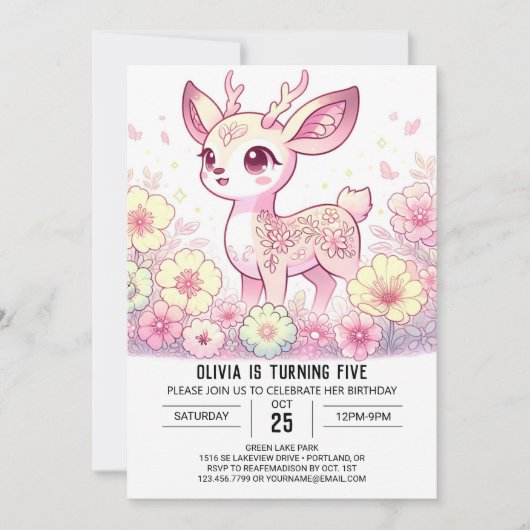 Modern Deh Digital Geburtstag Einladung (Vorderseite)