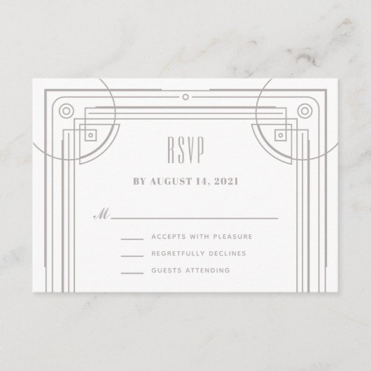 Modern Deko Frame UAWG Enclosure Card - Weiß Begleitkarte (Vorderseite)