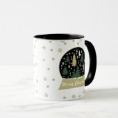modern dekorierte Schneeglobe Tasse (VorderseiteRechts)