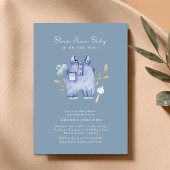 Modern Denim Blue Jean Baby Shower  Einladung
