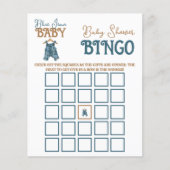 Modern Denim Boy Blue Jean Baby Showdusche Bingo G Flyer (Vorne)