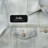 Modern Dental Assistant Script Name Black Name Namensschild (Beispiel)