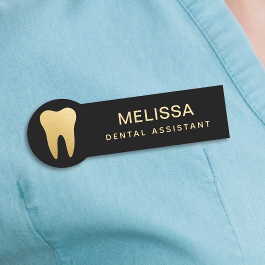 Modern Dental Assistant Tooth Namensschild