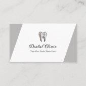 Modern Dental Clinic Logo QR Code Dentist Visitenkarte (Vorderseite)