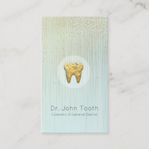 Modern Dental Dentis Ernennung eines Aqua Gold Visitenkarte