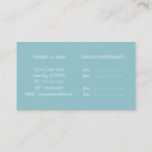 Modern Dentis White Tooth Logo Business Card Terminkarte (Rückseite)