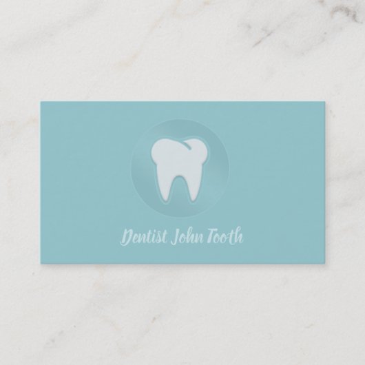 Modern Dentis White Tooth Logo Business Card Terminkarte (Vorderseite)