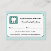 Modern Dentist Appointment Reminder Cards Terminkarte (Vorderseite)