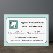 Modern Dentist Appointment Reminder Cards Terminkarte