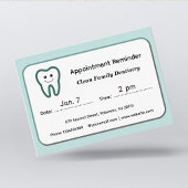 Modern Dentist Appointment Reminder Cards Terminkarte