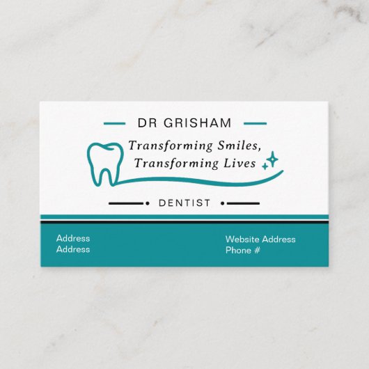 Modern Dentist Business Card Template Visitenkarte (Vorderseite)
