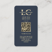 Modern Dentist Gold Holzkohle Blaue Zahnästhetik Visitenkarte (Rückseite)