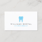 Modern Dentist Tooth Logo auf Weiß Visitenkarte (Vorderseite)